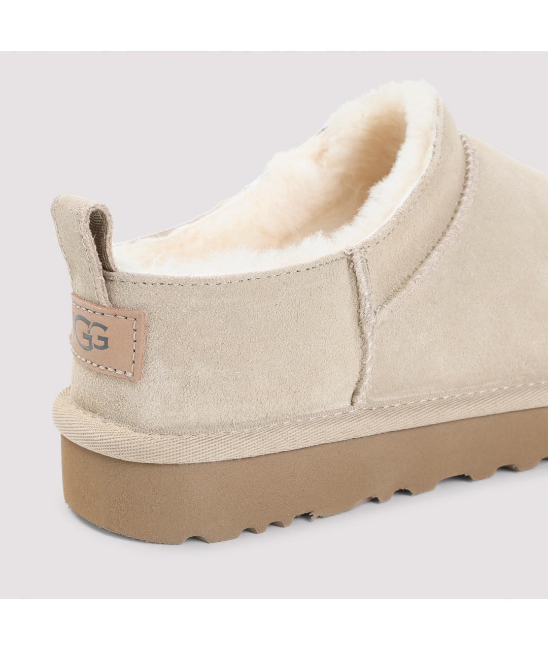 UGG AUSTRALIA Бежевые замшевые сабо, фото 6