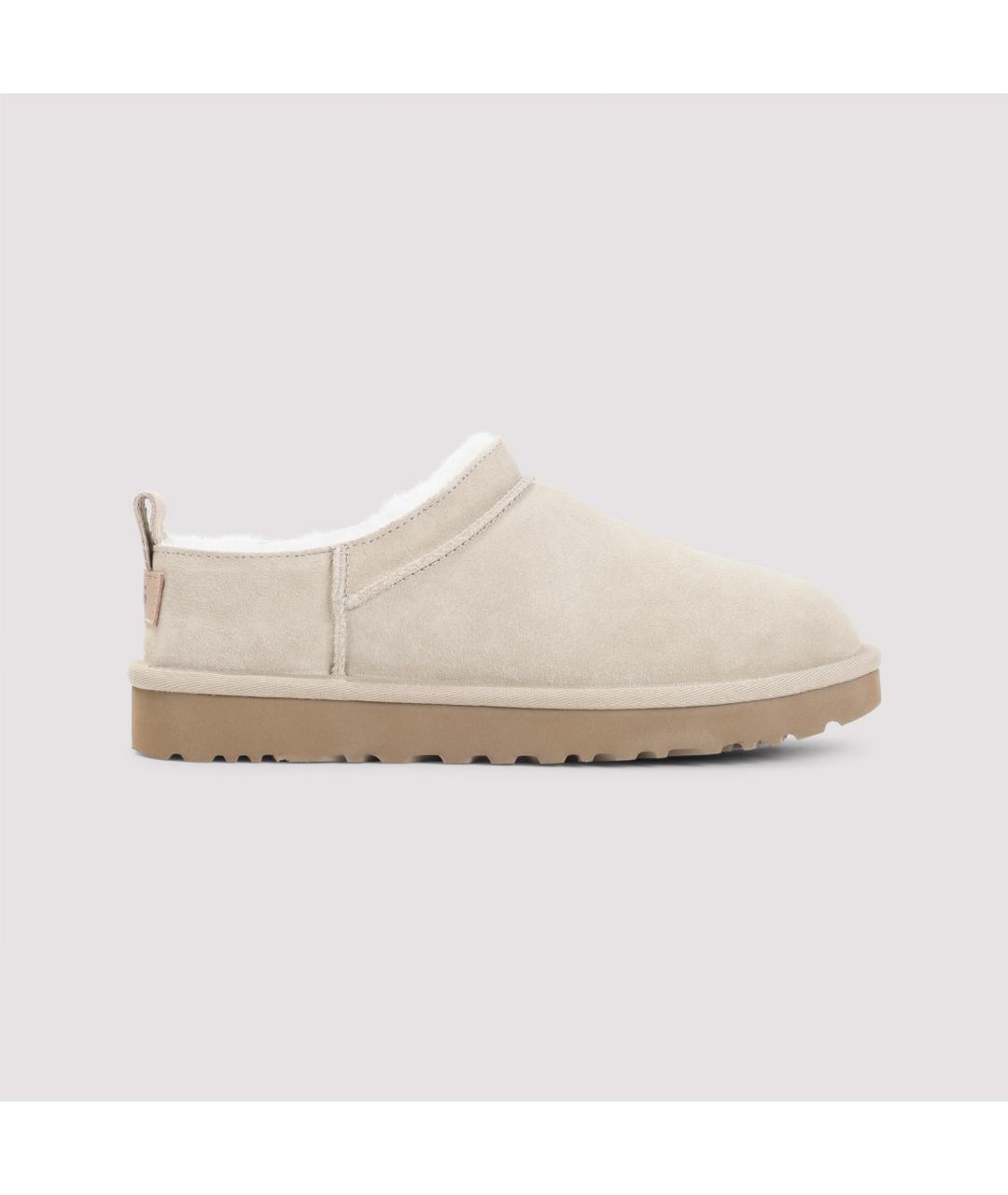 UGG AUSTRALIA Бежевые замшевые сабо, фото 3