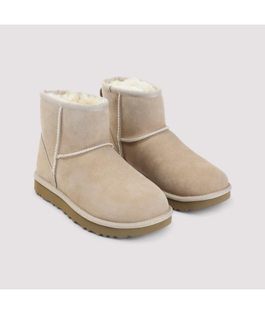 UGG AUSTRALIA Бежевые замшевые полусапоги, фото 5