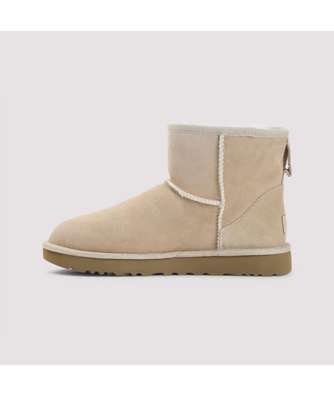 UGG AUSTRALIA Бежевые замшевые полусапоги, фото 4