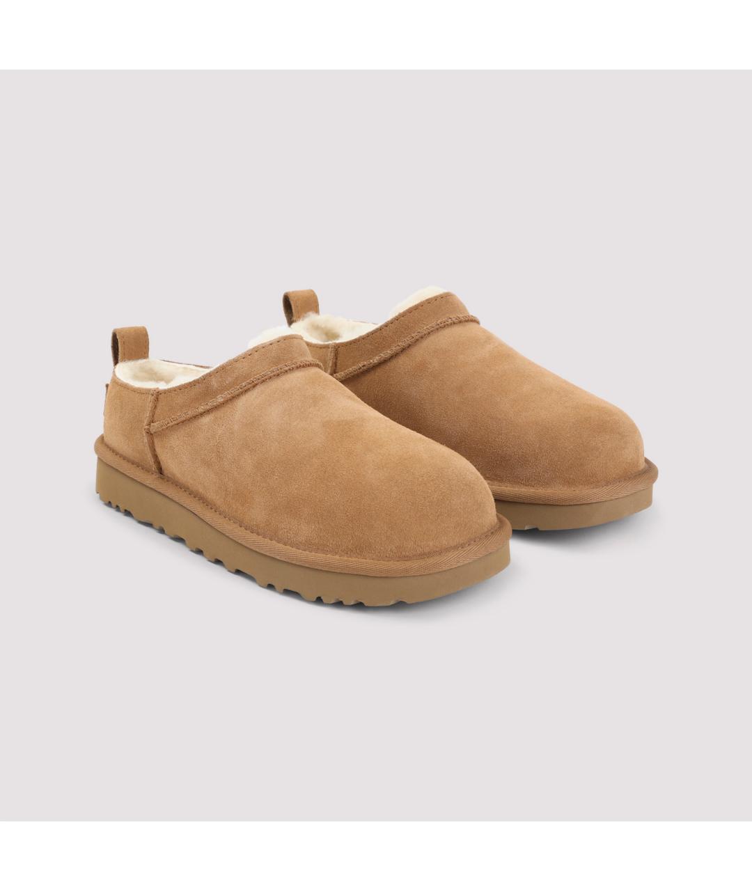 UGG AUSTRALIA Бежевые замшевые сабо, фото 5