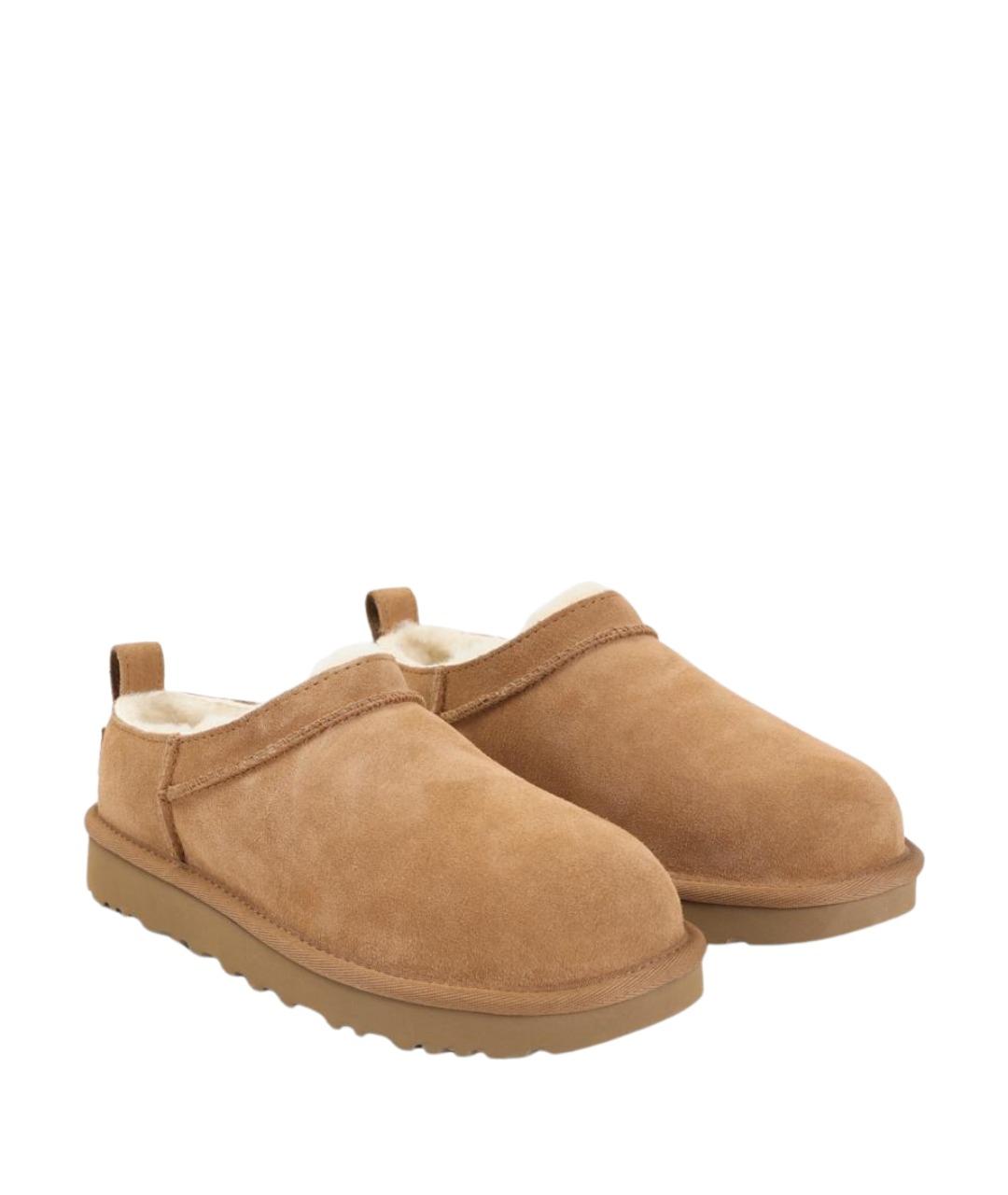UGG Бежевые замшевые сабо, фото 3