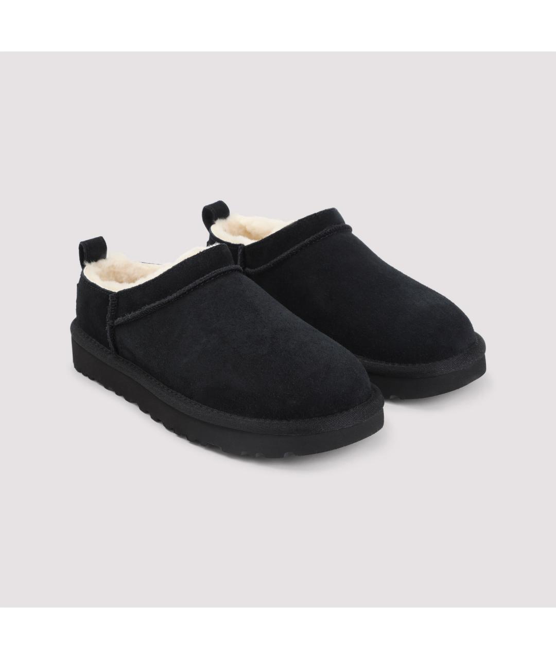 UGG AUSTRALIA Черные замшевые сабо, фото 5