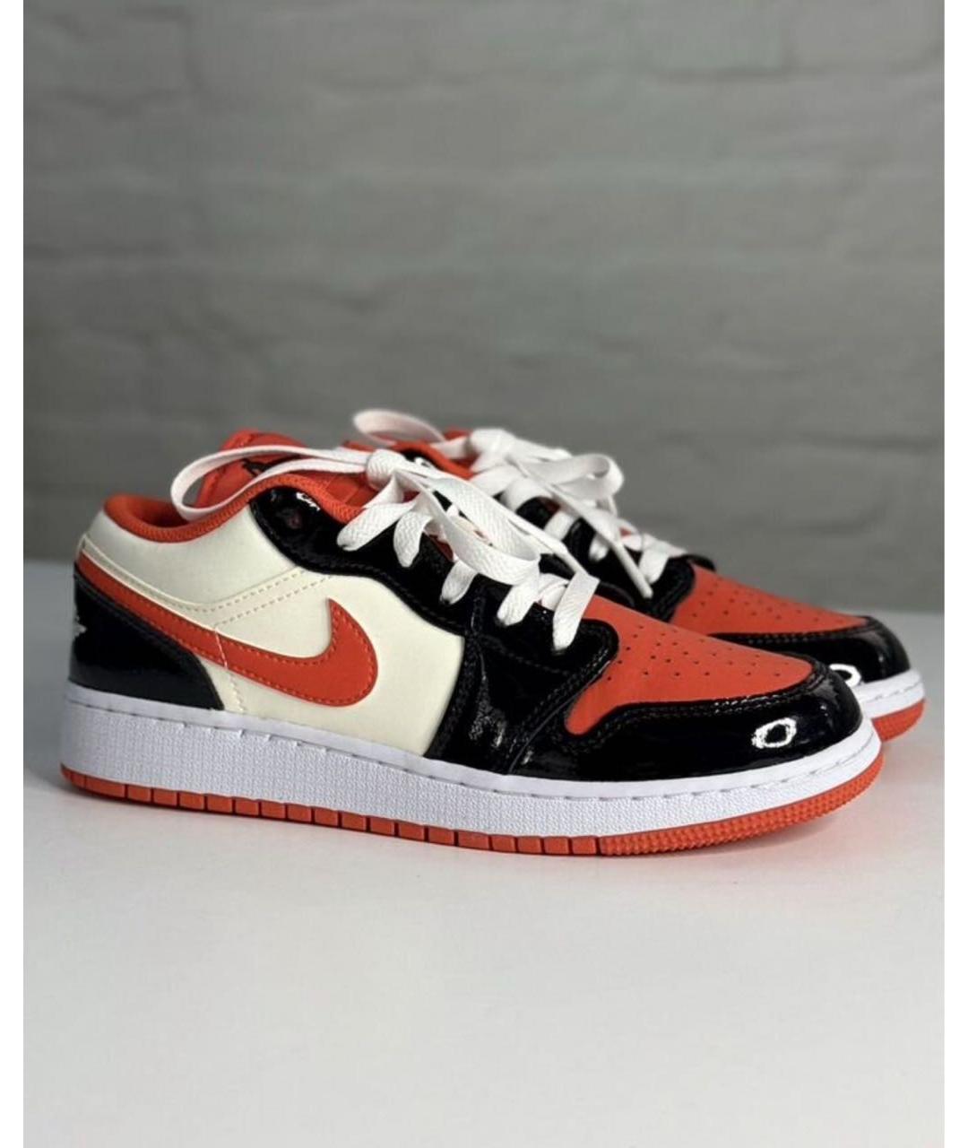 JORDAN Оранжевое кроссовки из лакированной кожи, фото 7