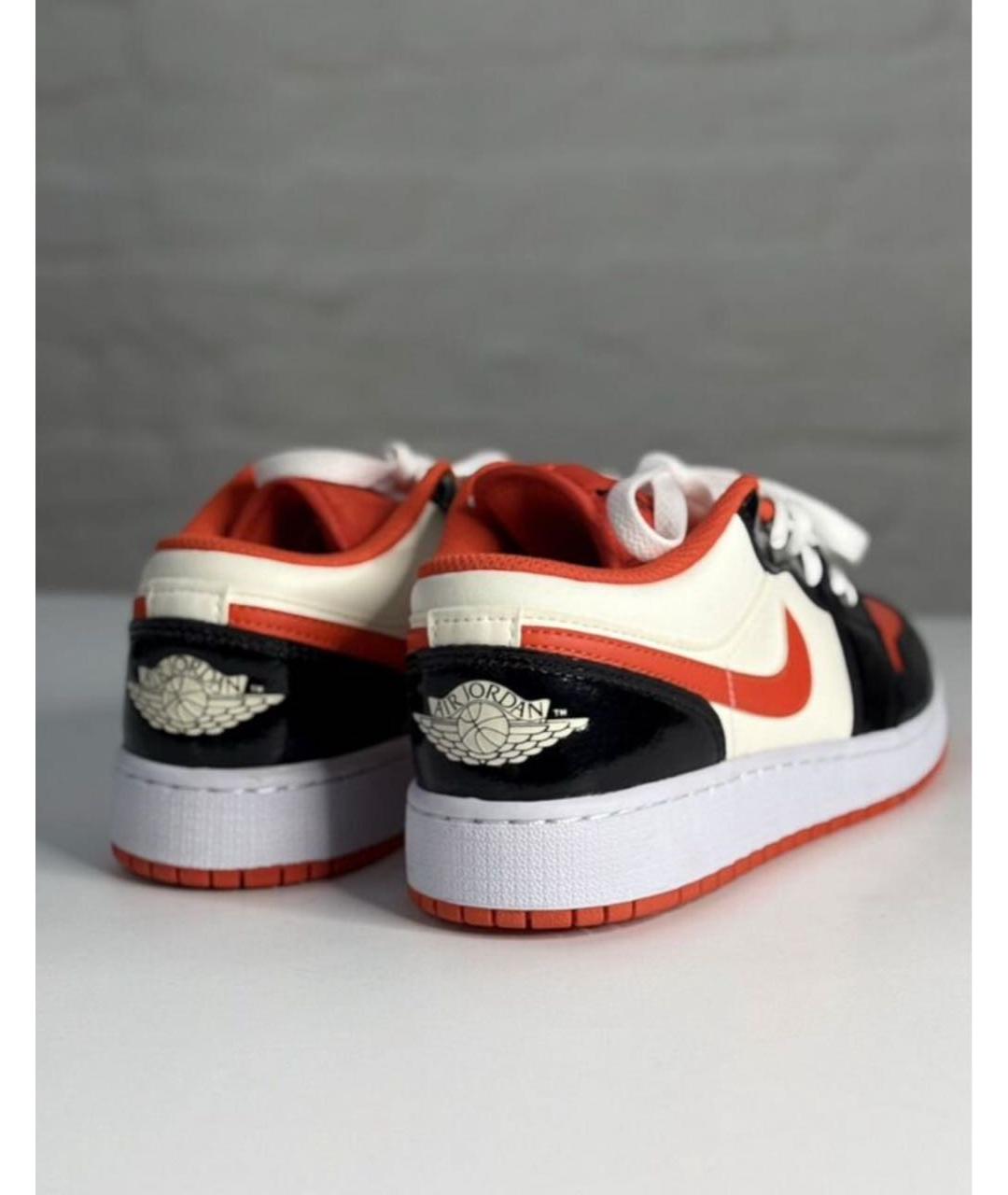 JORDAN Оранжевое кроссовки из лакированной кожи, фото 6