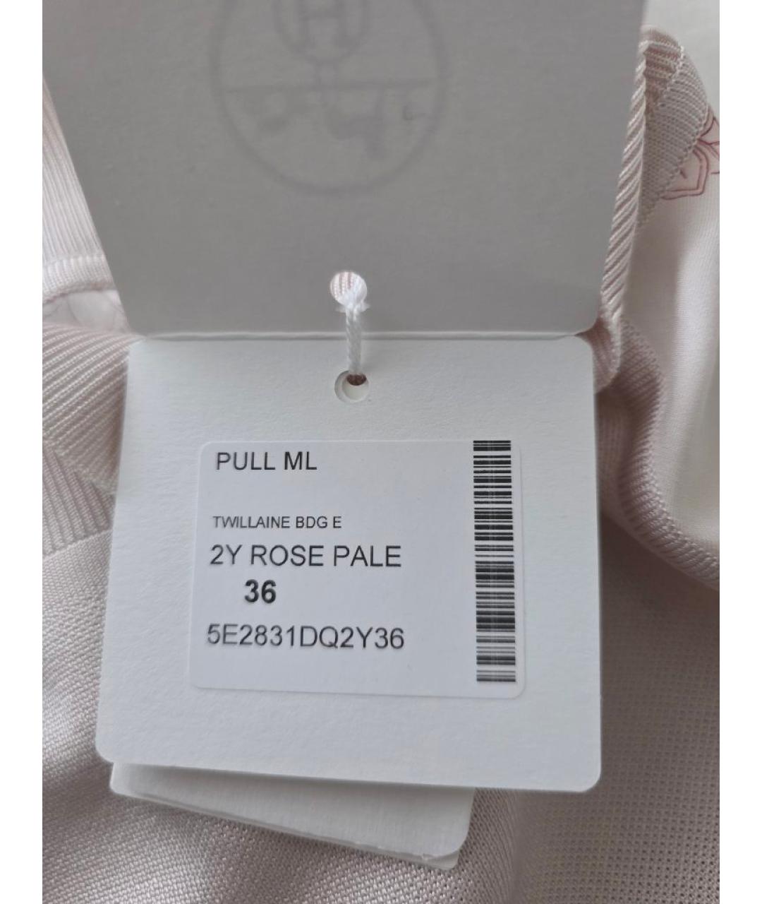 HERMES Розовый шелковый джемпер / свитер, фото 8