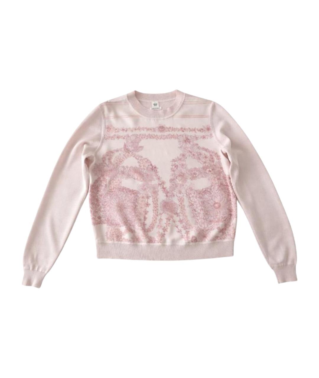 HERMES Розовый шелковый джемпер / свитер, фото 1