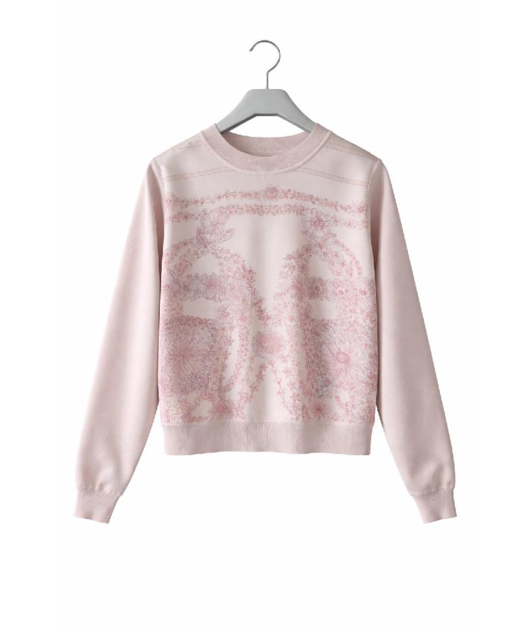 HERMES Розовый шелковый джемпер / свитер, фото 2