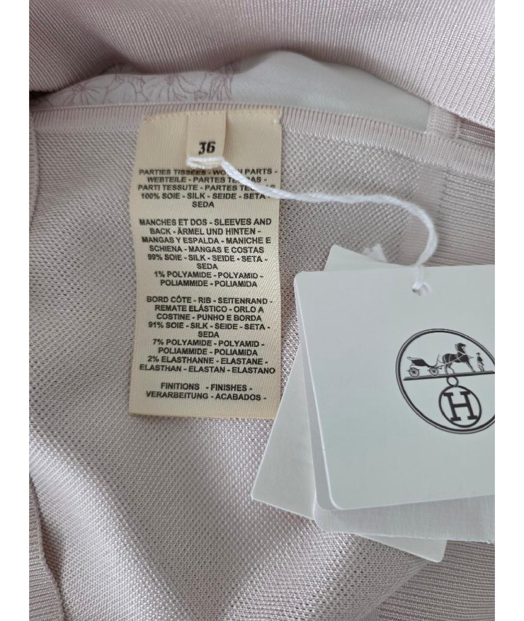 HERMES Розовый шелковый джемпер / свитер, фото 5