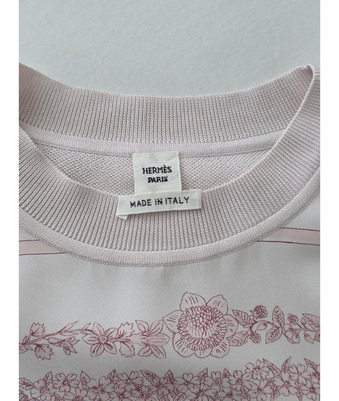 HERMES Розовый шелковый джемпер / свитер, фото 4