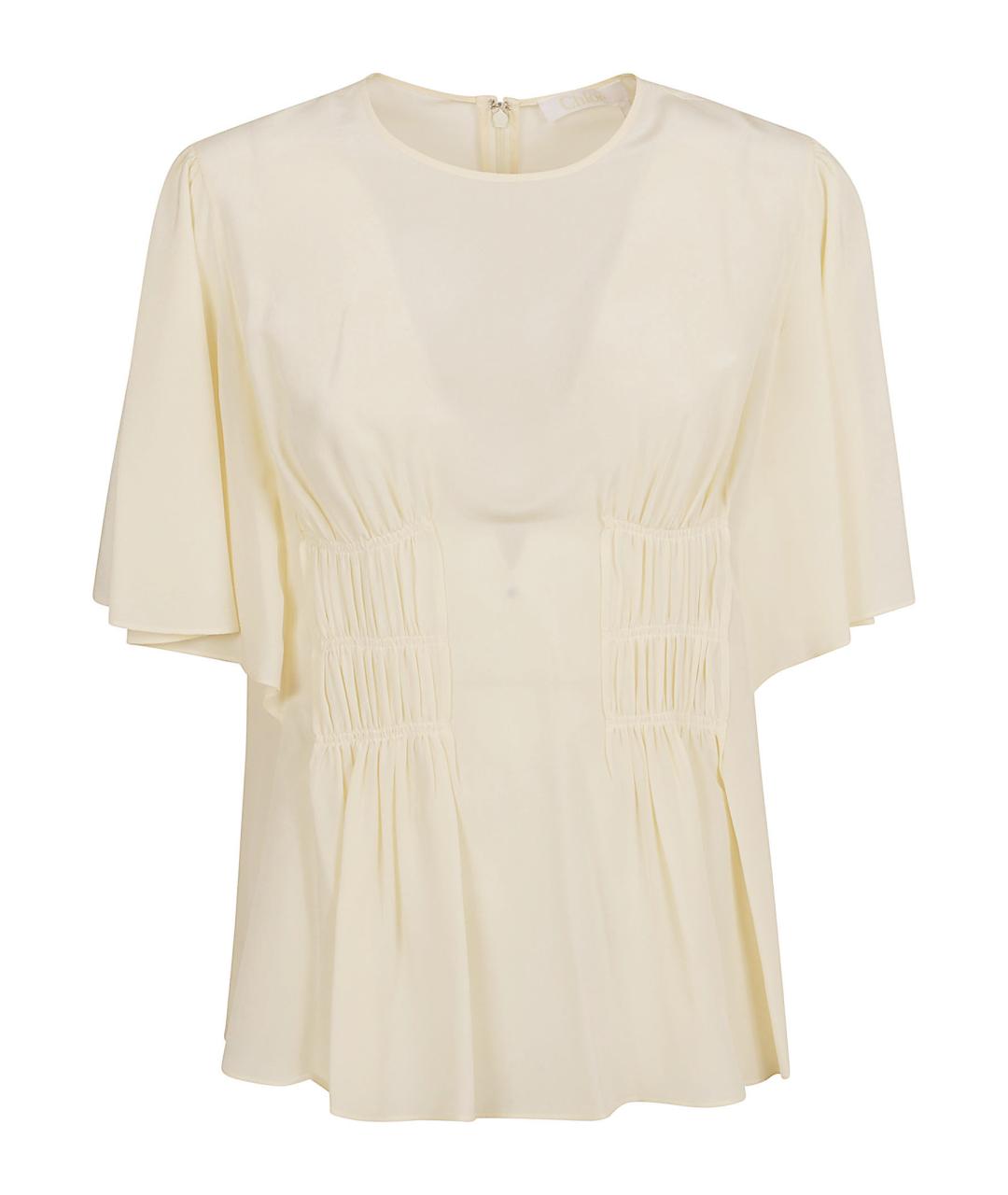 CHLOE Бежевая шелковая блузы, фото 1