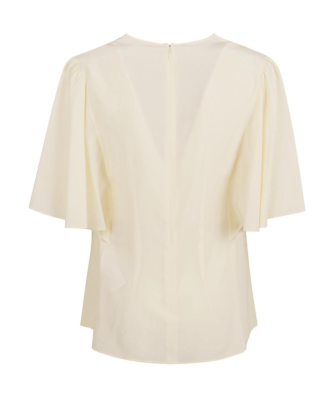 CHLOE Бежевая шелковая блузы, фото 3
