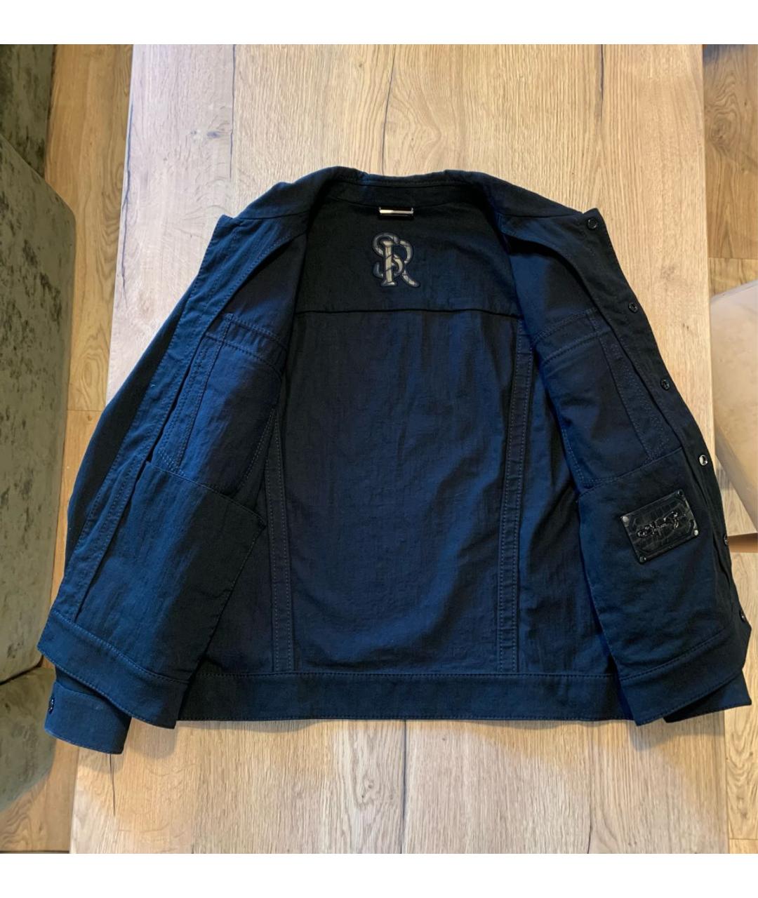 STEFANO RICCI Черная хлопко-эластановая куртка, фото 3