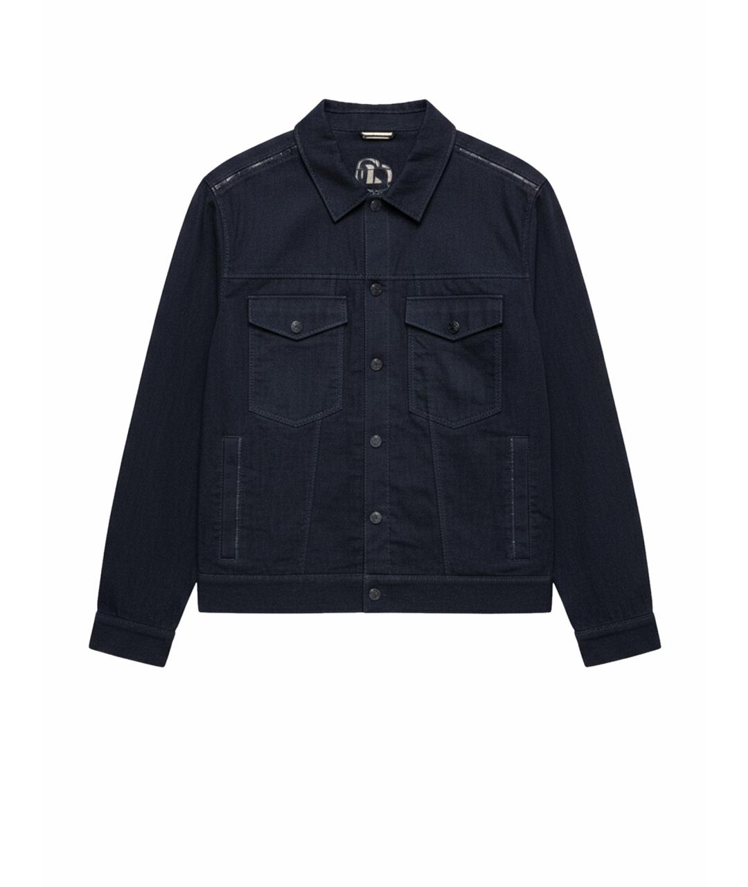 STEFANO RICCI Черная хлопко-эластановая куртка, фото 1