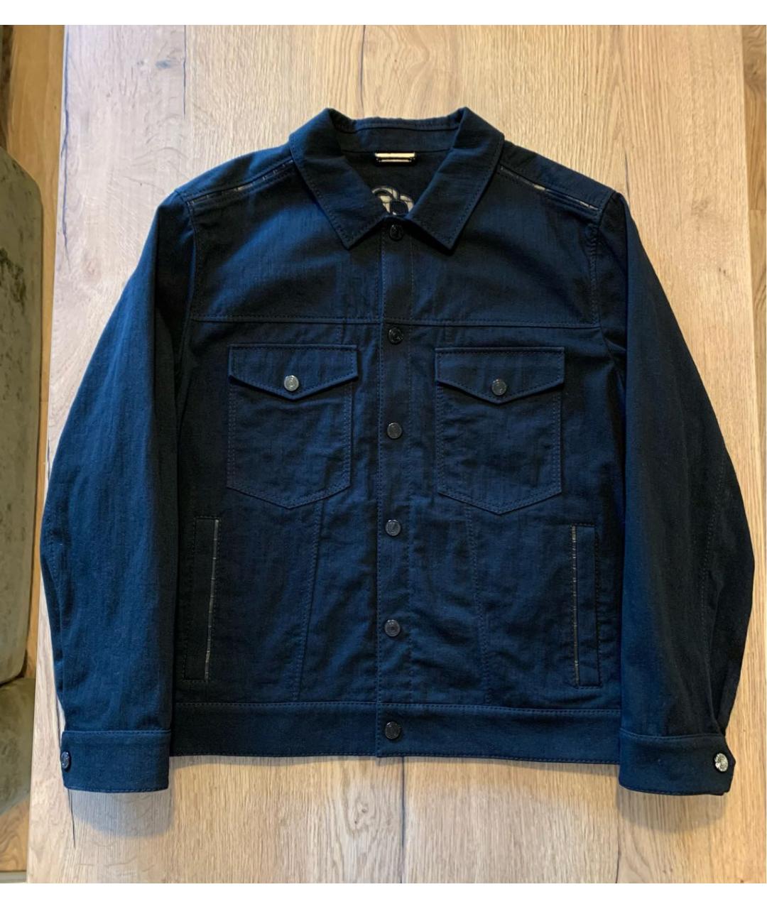 STEFANO RICCI Черная хлопко-эластановая куртка, фото 9