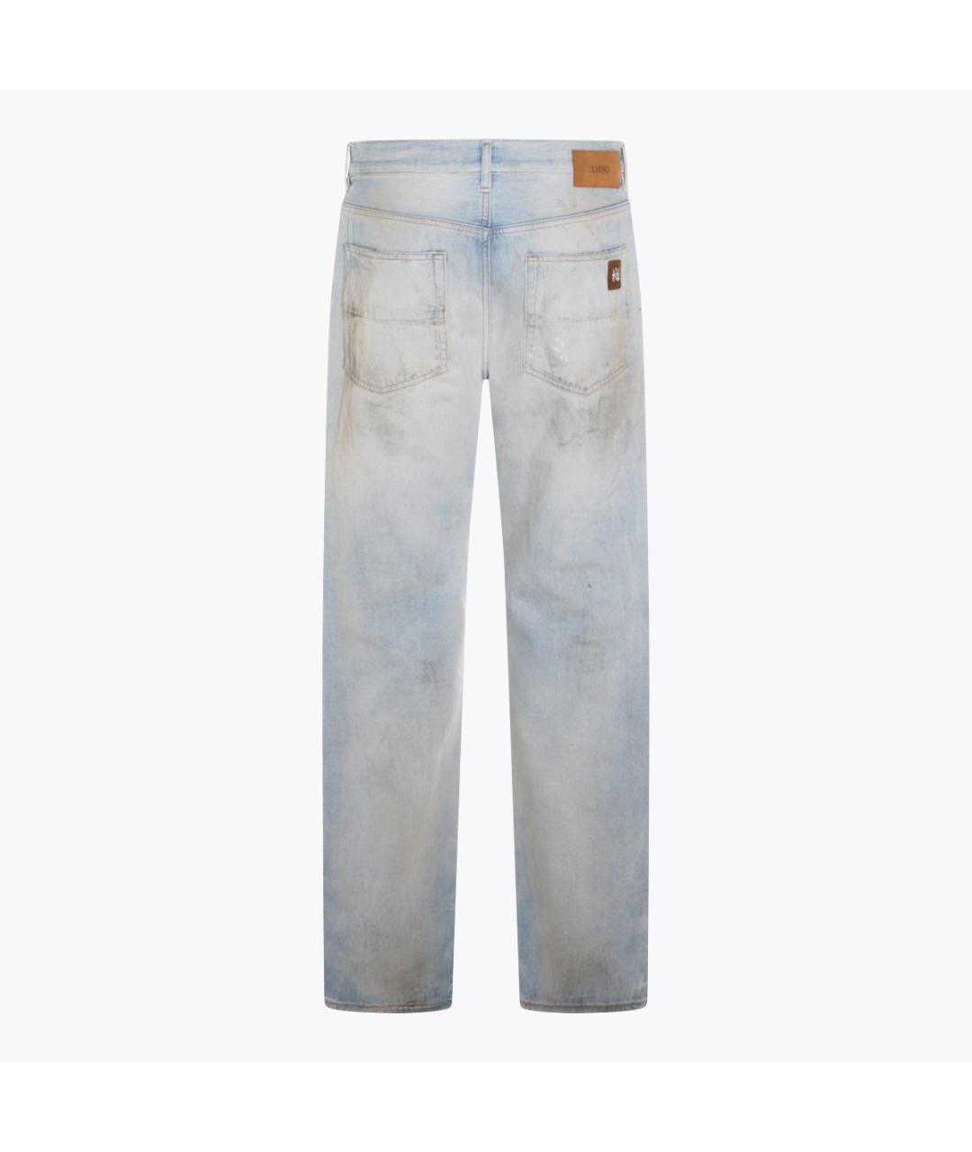 AMIRI Голубые хлопковые прямые джинсы, фото 2