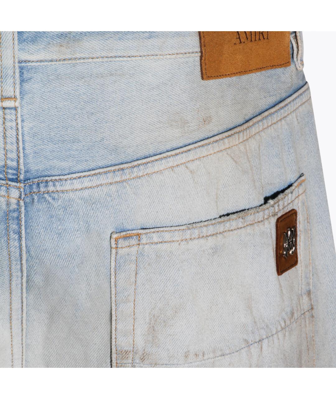 AMIRI Голубые хлопковые прямые джинсы, фото 5