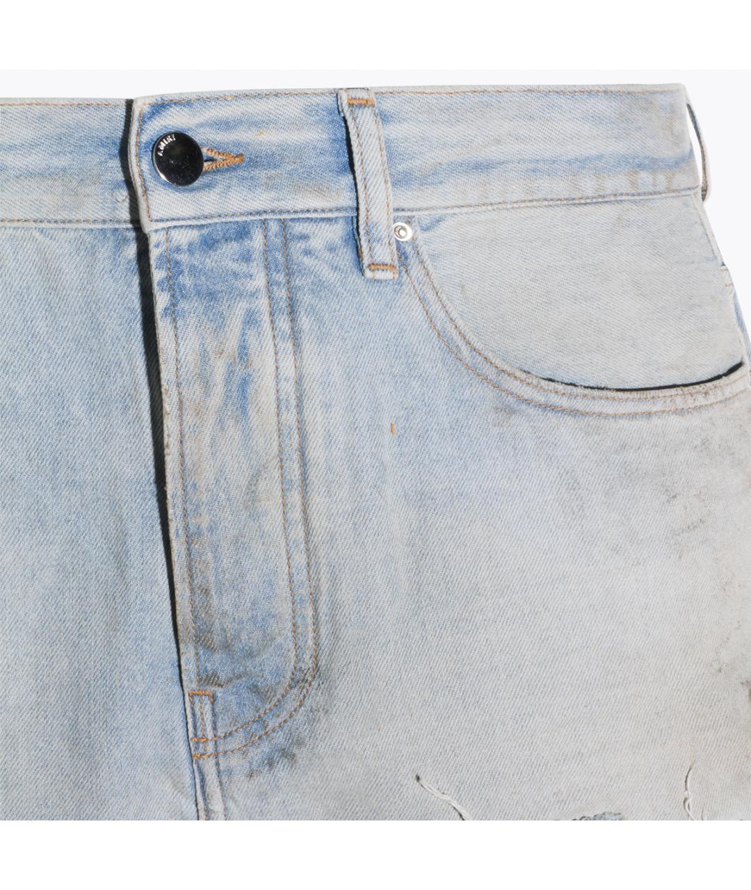 AMIRI Голубые хлопковые прямые джинсы, фото 3