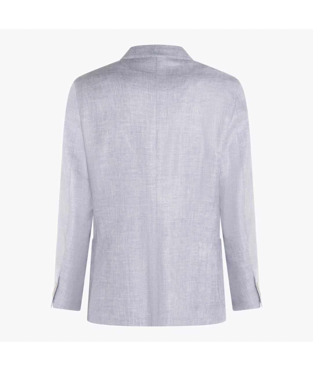 LARDINI Серый шерстяной пиджак, фото 2