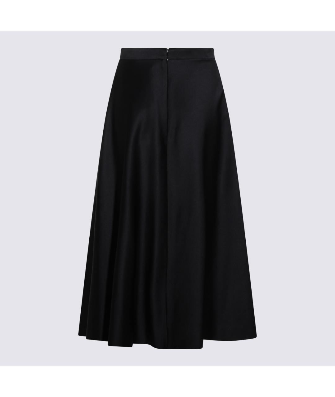 ELISABETTA FRANCHI Черная полиэстеровая юбка миди, фото 2