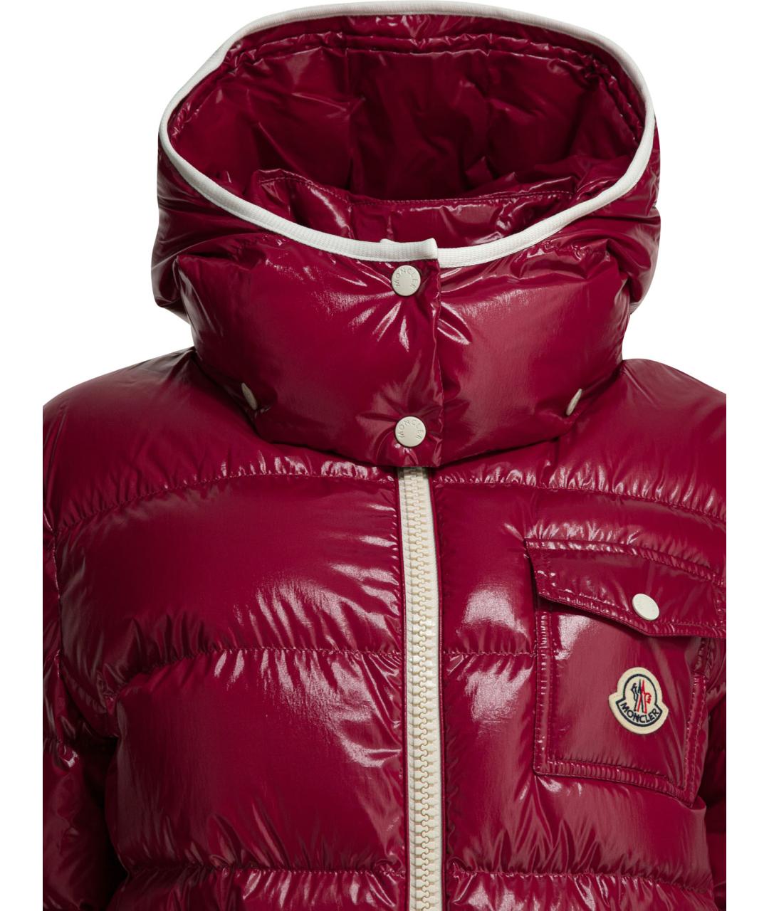 MONCLER Фуксия полиамидовый пуховик, фото 3