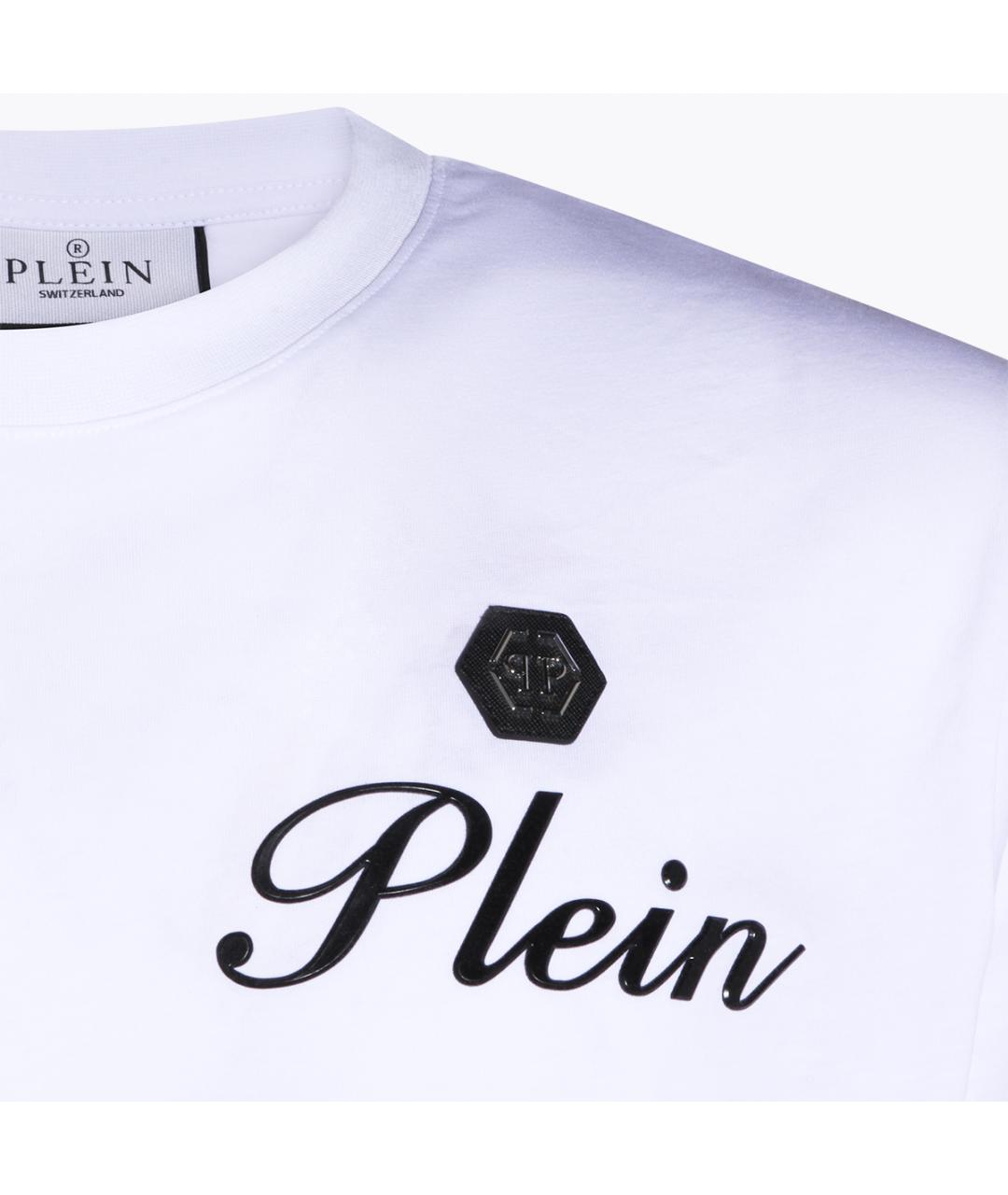 PHILIPP PLEIN Белая хлопковая футболка, фото 3