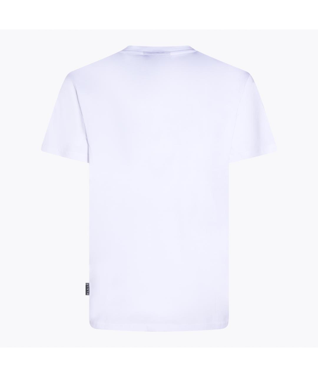 PHILIPP PLEIN Белая хлопковая футболка, фото 2