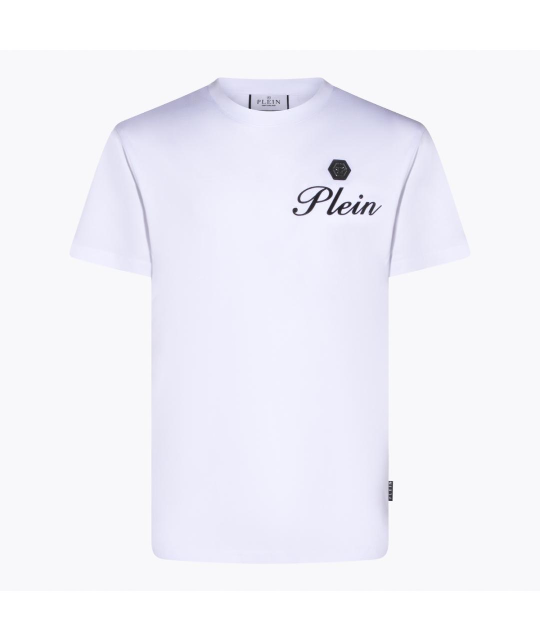 PHILIPP PLEIN Белая хлопковая футболка, фото 1