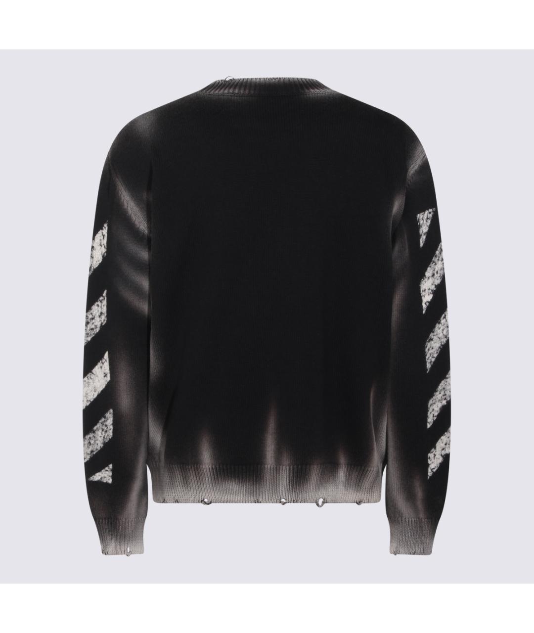 OFF-WHITE Черный хлопковый джемпер / свитер, фото 2