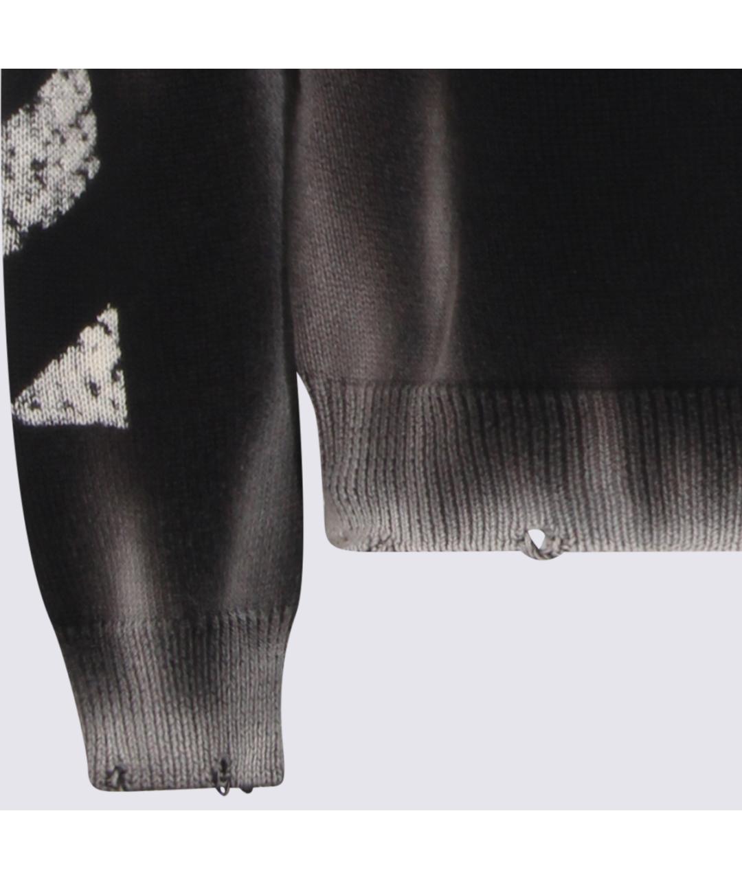 OFF-WHITE Черный хлопковый джемпер / свитер, фото 4