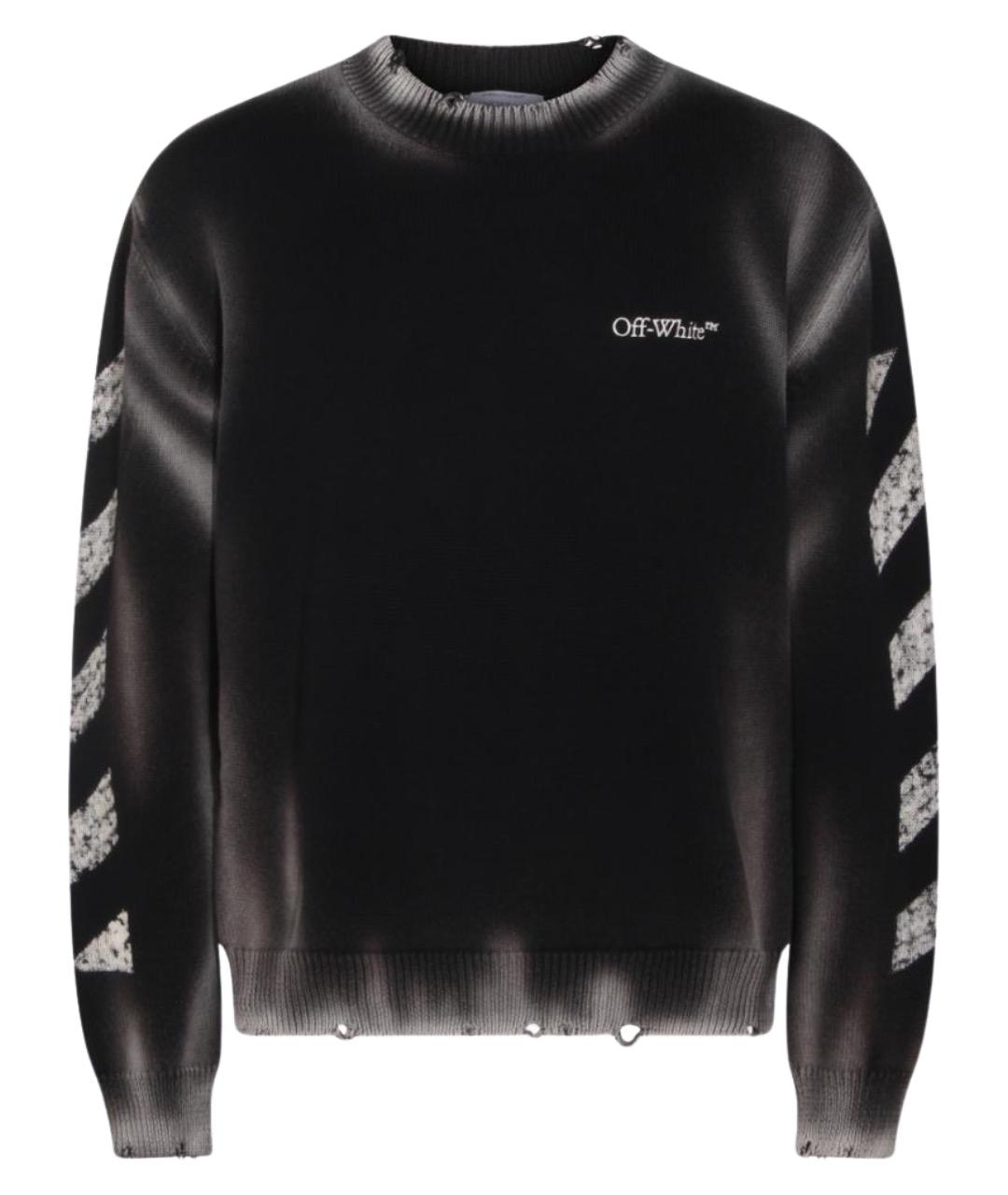 OFF-WHITE Черный хлопковый джемпер / свитер, фото 1