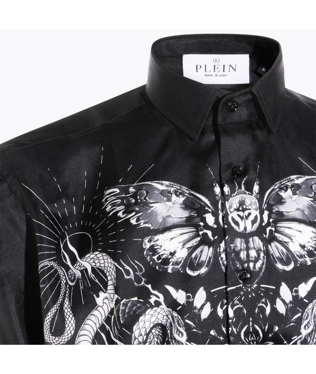 PHILIPP PLEIN Черная хлопковая кэжуал рубашка, фото 4