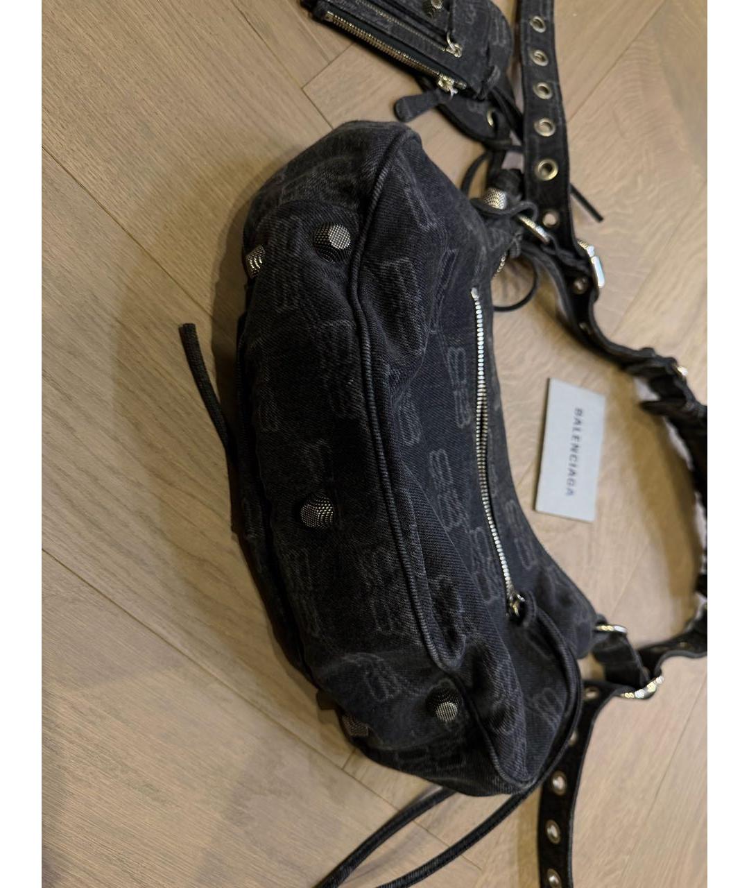 BALENCIAGA Серая деним сумка через плечо, фото 4