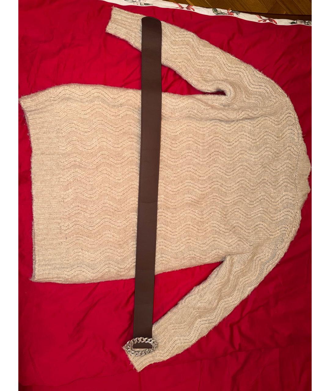 GIUSEPPE DI MORABITO Бежевый шерстяной кардиган, фото 7