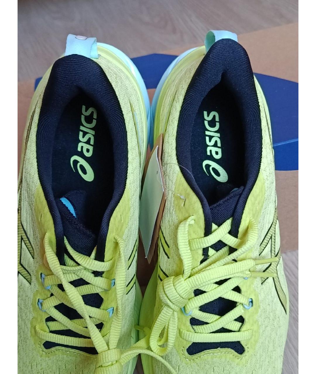 ASICS Салатовые текстильные низкие кроссовки / кеды, фото 3