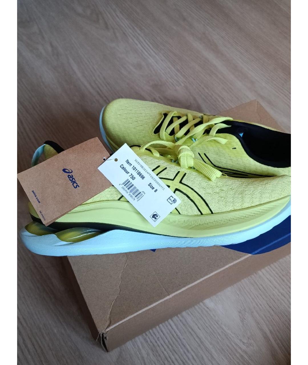 ASICS Салатовые текстильные низкие кроссовки / кеды, фото 5