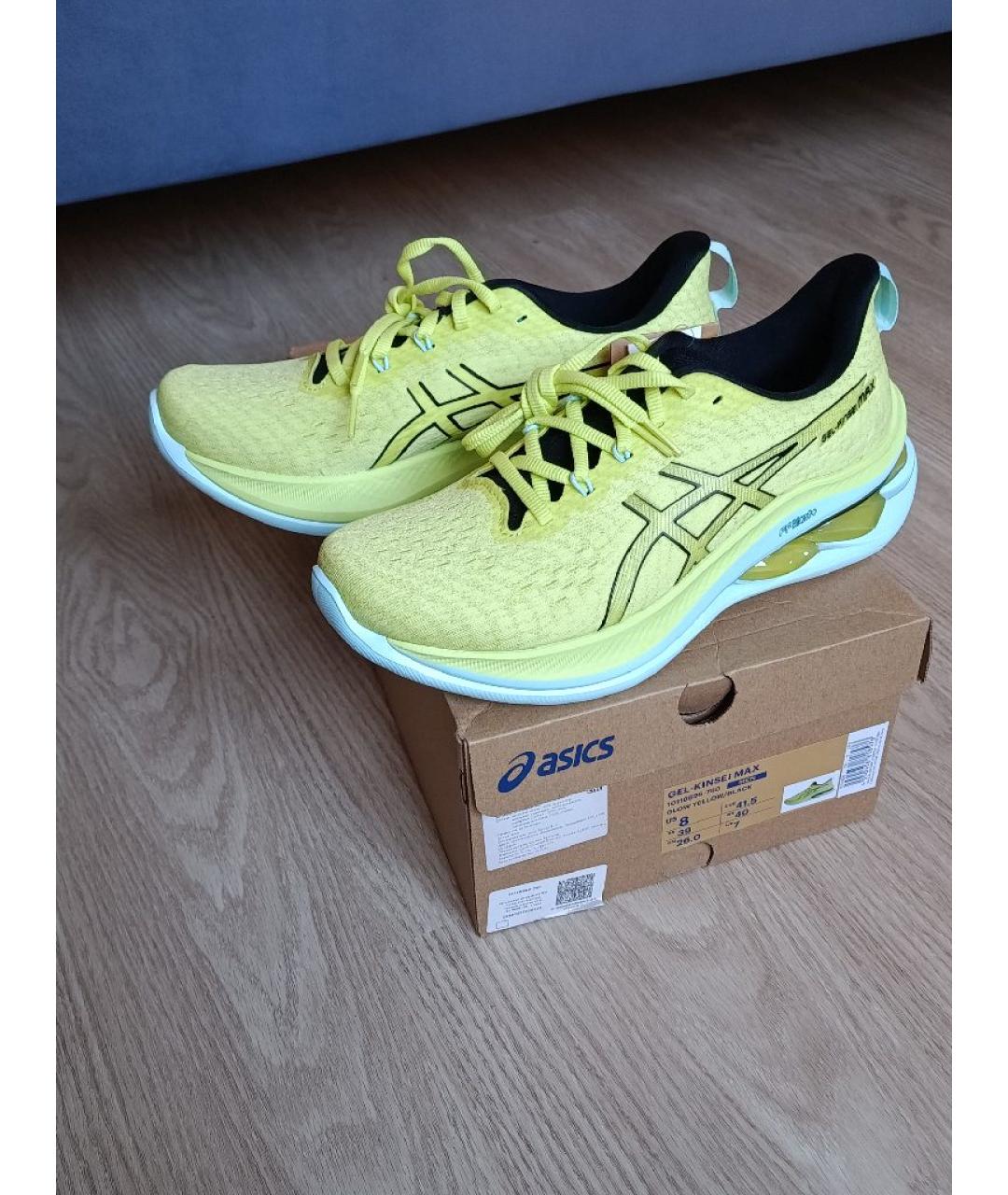 ASICS Салатовые текстильные низкие кроссовки / кеды, фото 8