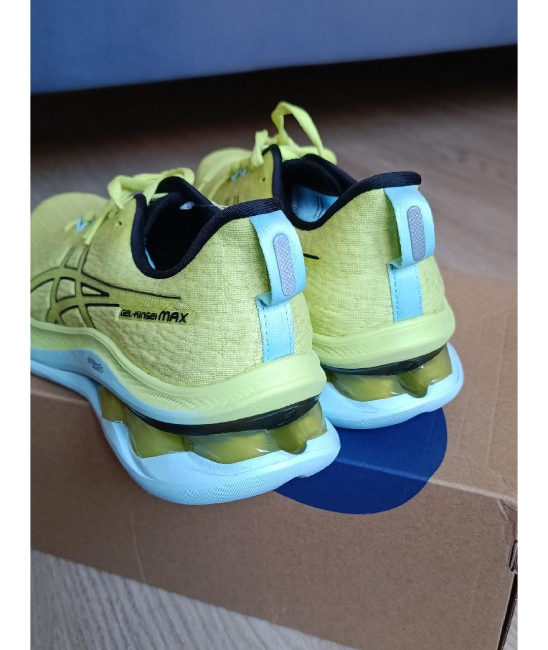 ASICS Салатовые текстильные низкие кроссовки / кеды, фото 4