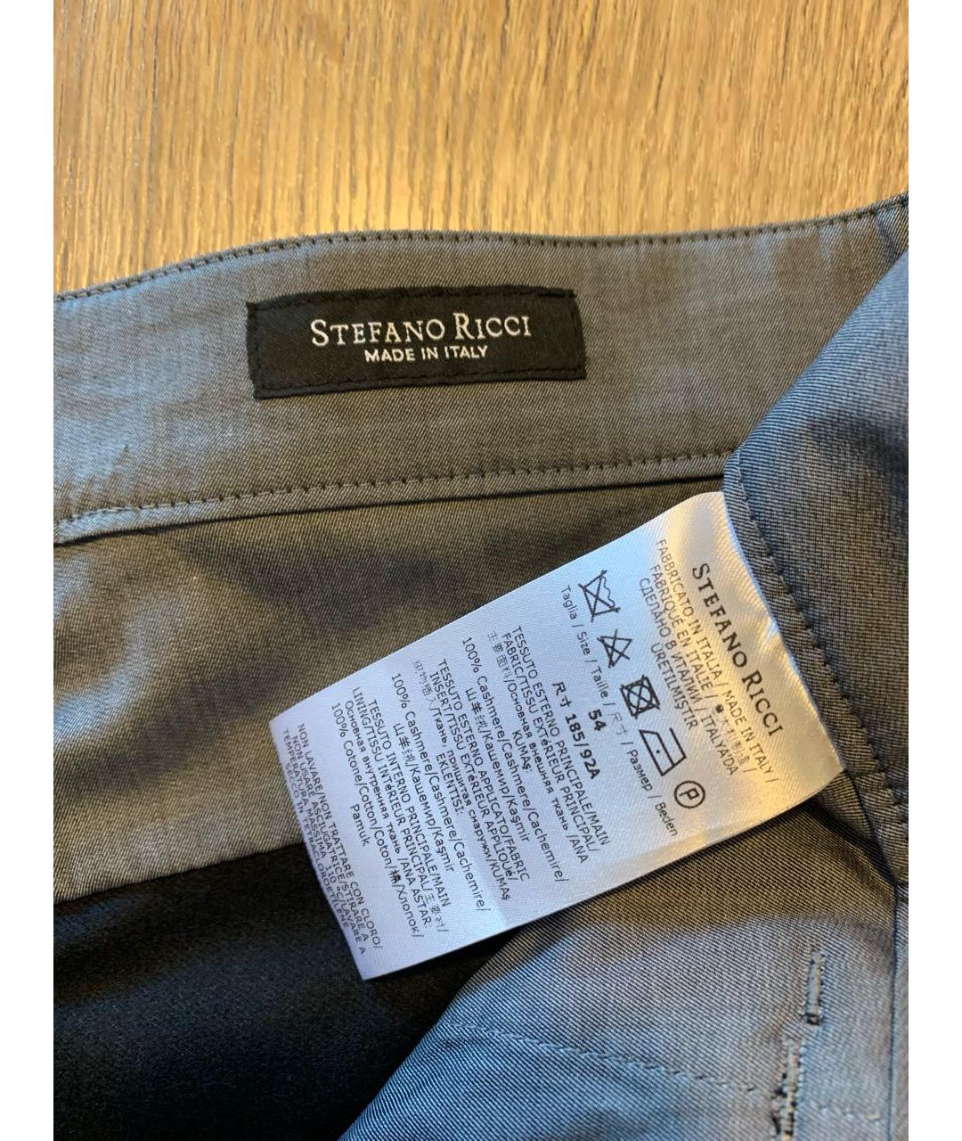 STEFANO RICCI Черные кашемировые повседневные брюки, фото 3