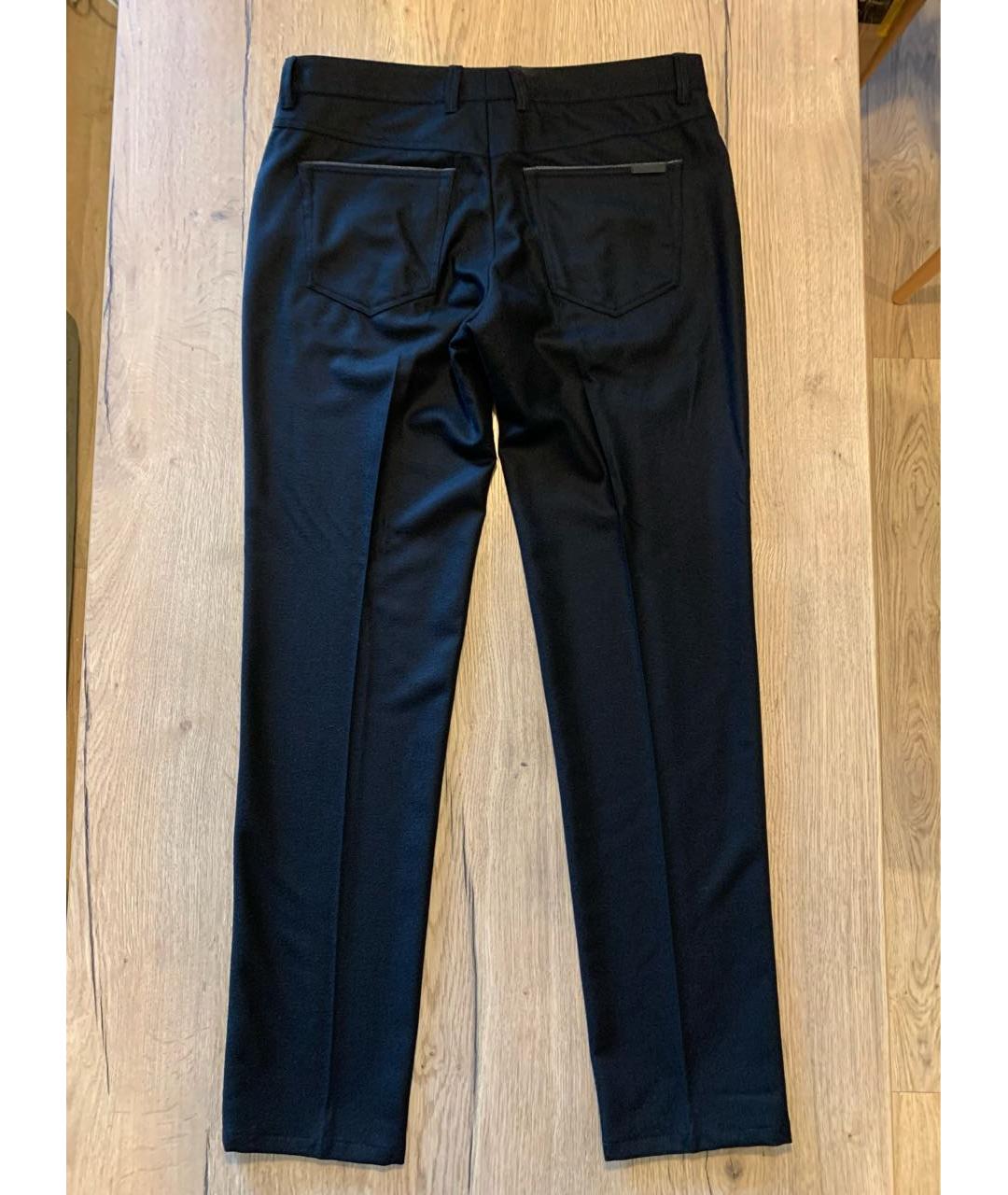 STEFANO RICCI Черные кашемировые повседневные брюки, фото 2