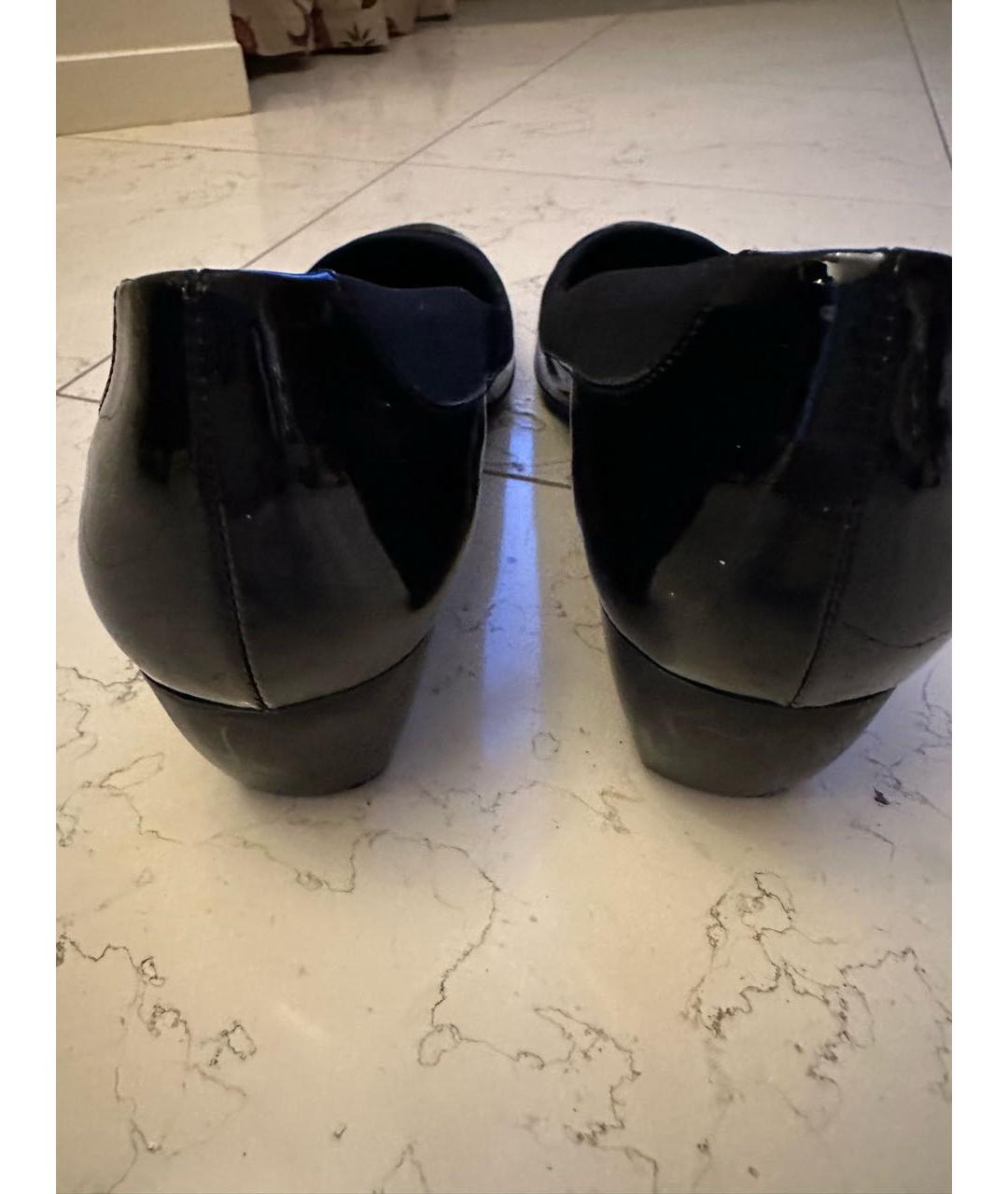 FERRAGAMO Черные туфли из лакированной кожи, фото 4