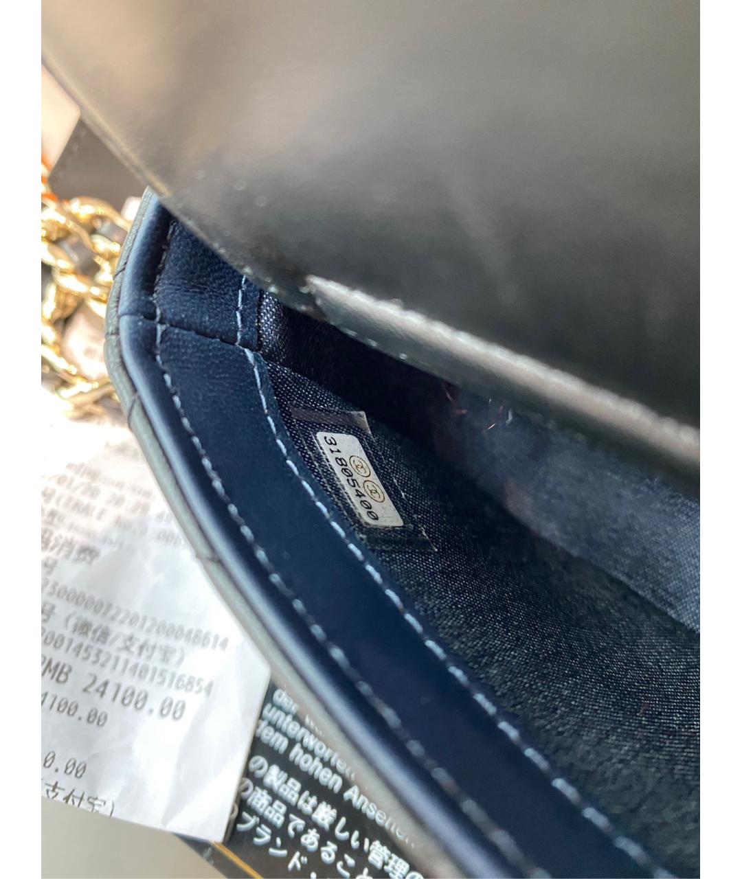 CHANEL Черная кожаная сумка через плечо, фото 8