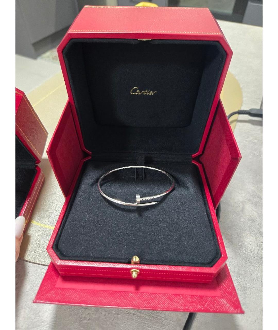 CARTIER Серебрянный браслет из белого золота, фото 3