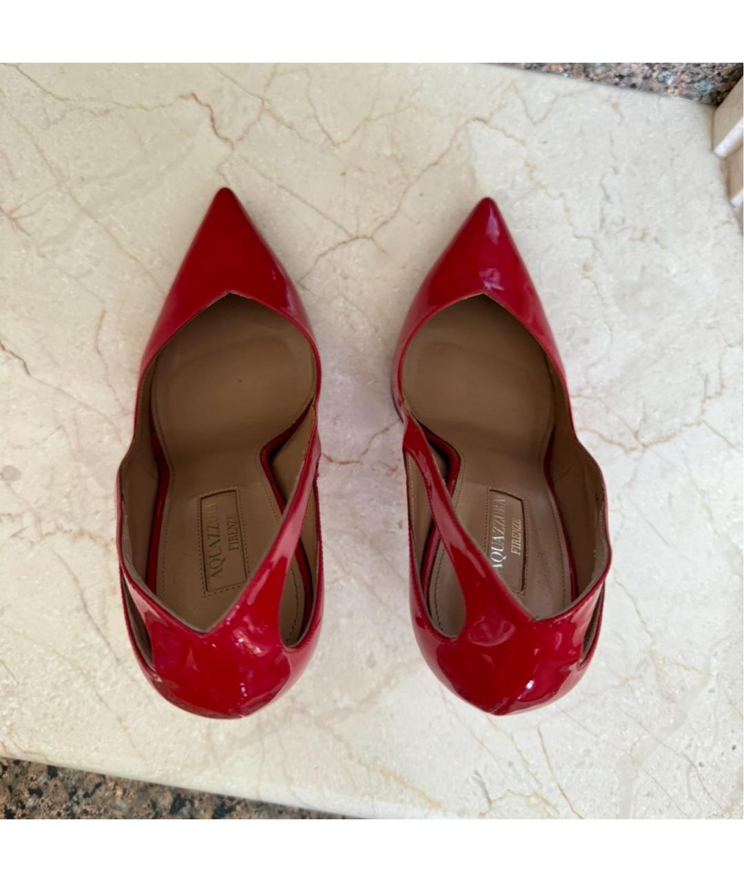 AQUAZZURA Красные туфли из лакированной кожи, фото 3