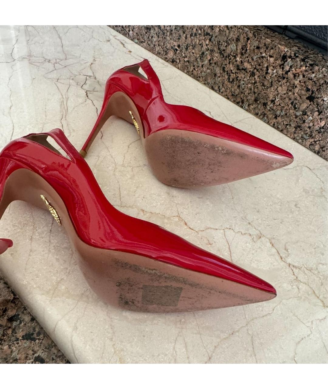 AQUAZZURA Красные туфли из лакированной кожи, фото 8