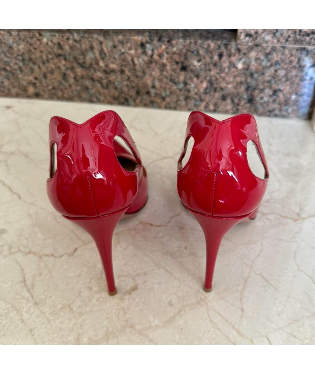 AQUAZZURA Красные туфли из лакированной кожи, фото 4