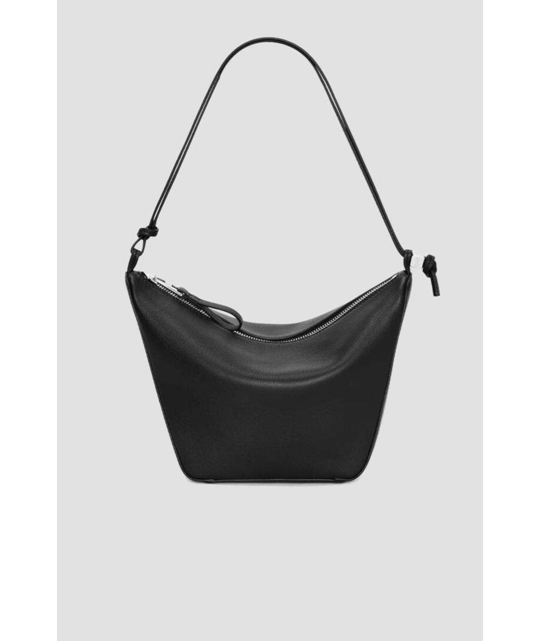 LOEWE Черная кожаная сумка с короткими ручками, фото 7