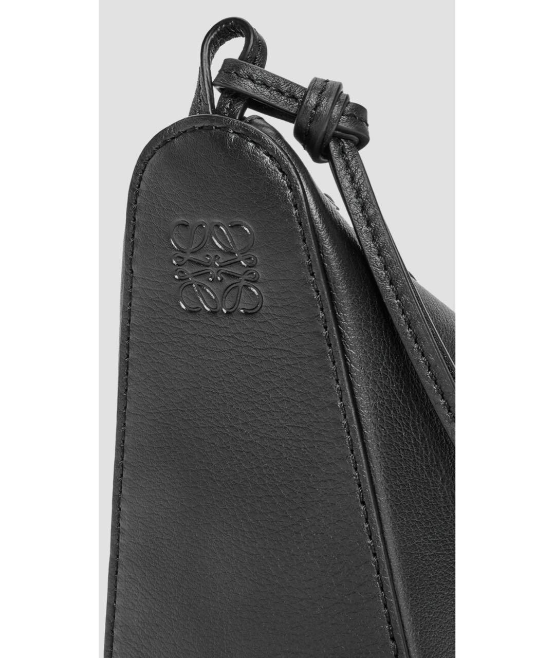 LOEWE Черная кожаная сумка с короткими ручками, фото 5