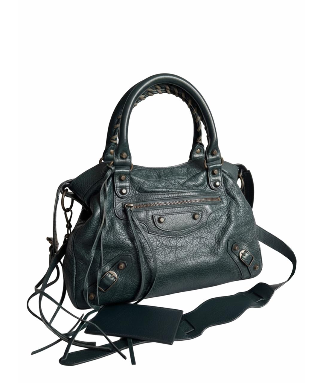 BALENCIAGA Черная кожаная сумка с короткими ручками, фото 1