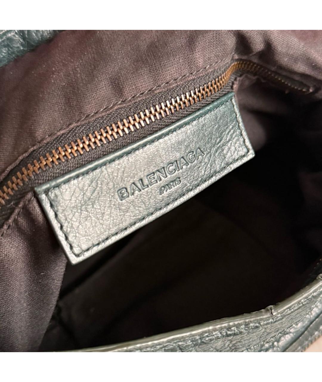 BALENCIAGA Черная кожаная сумка с короткими ручками, фото 4